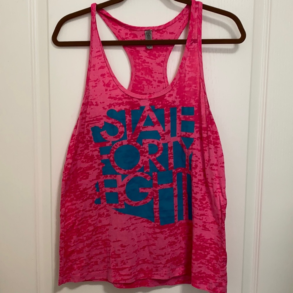 XL Pink and blue burnout State forty eight 48 tank